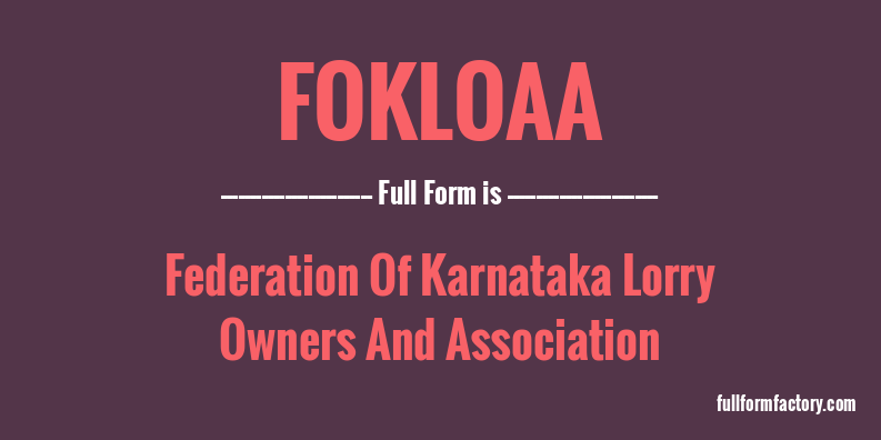 fokloaa-full-form