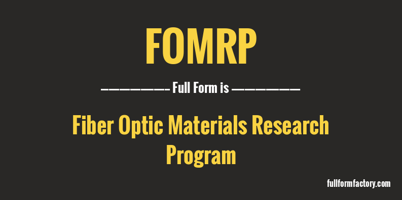fomrp-full-form