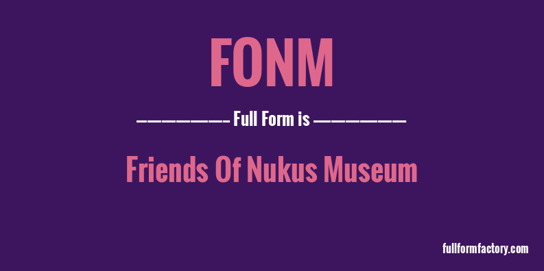 fonm-full-form
