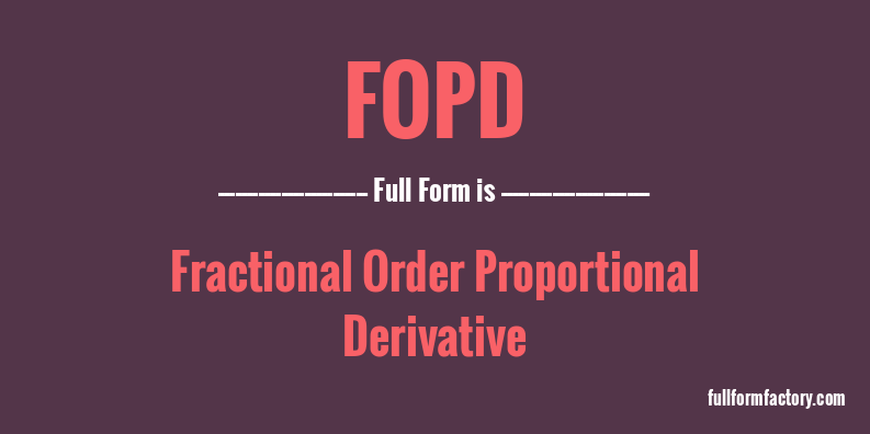 fopd-full-form