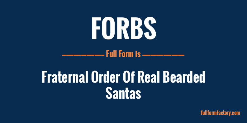 forbs-full-form
