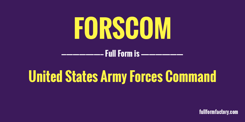 forscom-full-form