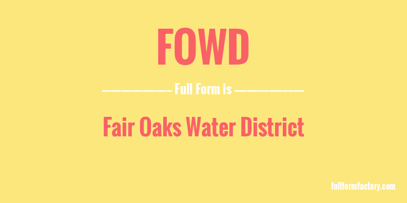 fowd-full-form