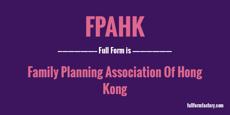 fpahk-full-form