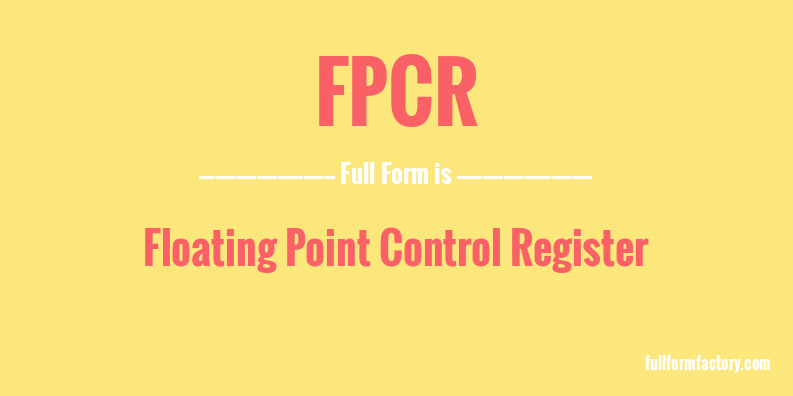 fpcr-full-form