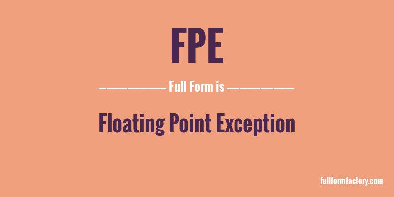 fpe-full-form