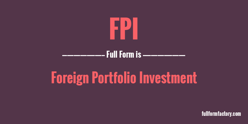 fpi-full-form