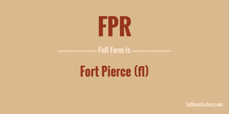 fpr-full-form