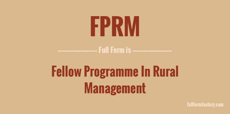 fprm-full-form