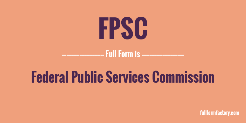 fpsc-full-form