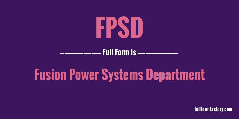 fpsd-full-form