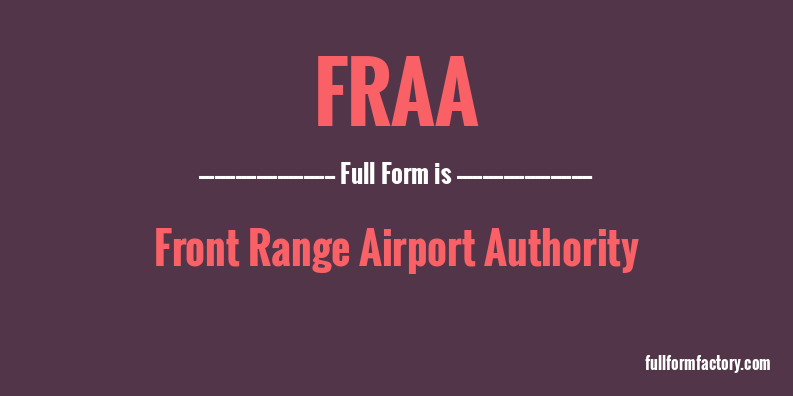 fraa-full-form