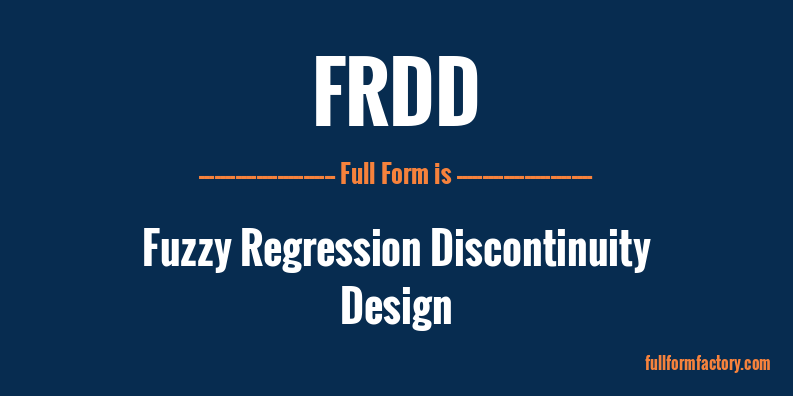 frdd-full-form