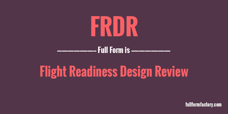frdr-full-form