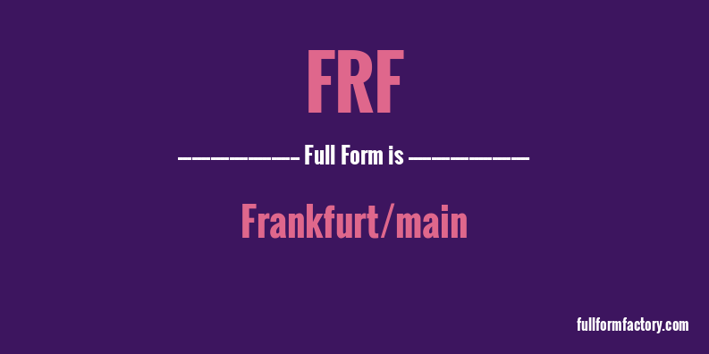 frf-full-form