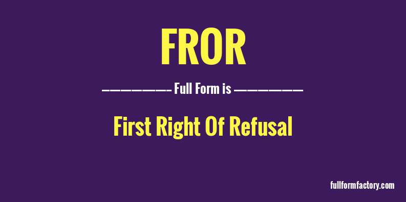 fror-full-form