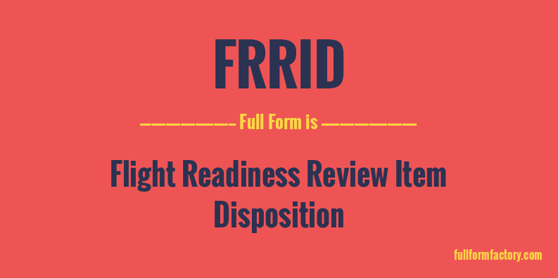 frrid-full-form