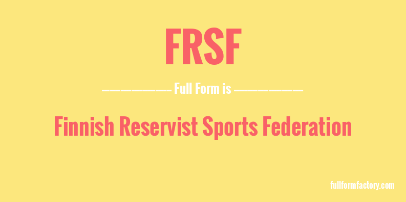 frsf-full-form