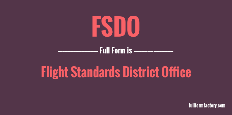 fsdo-full-form