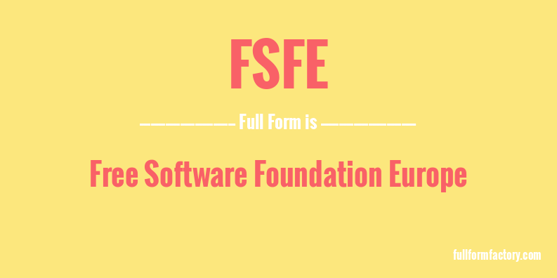 fsfe-full-form
