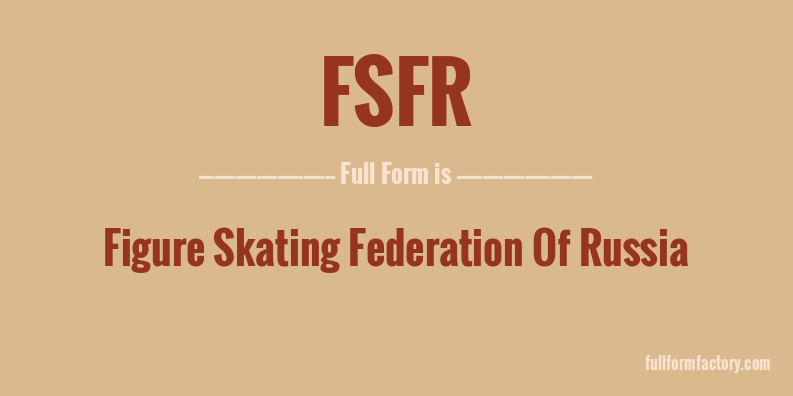 fsfr-full-form