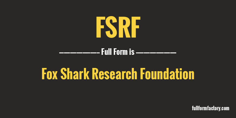 fsrf-full-form