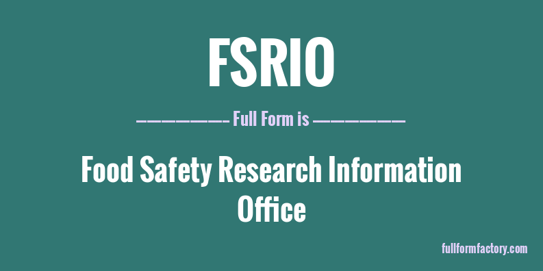 fsrio-full-form