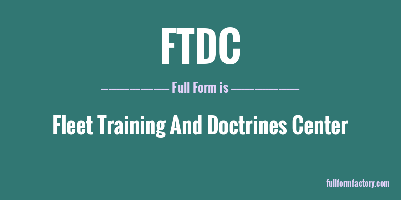 ftdc-full-form