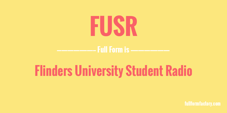 fusr-full-form