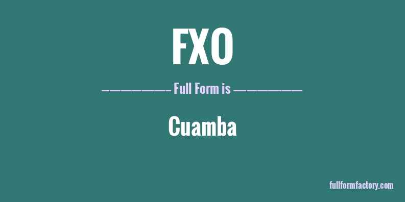 fxo-full-form