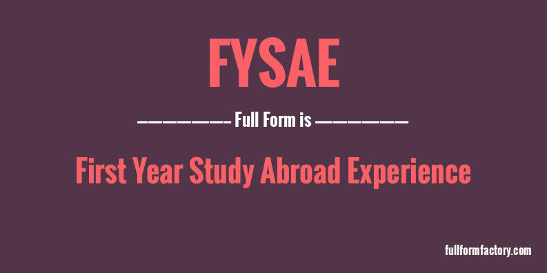 fysae-full-form