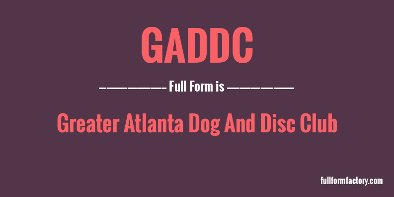 gaddc-full-form