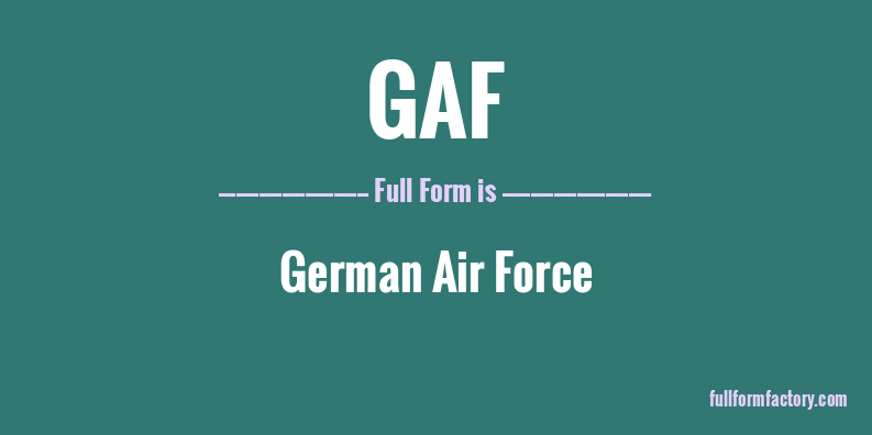 gaf-full-form