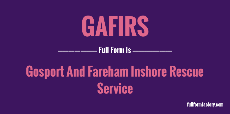 gafirs-full-form