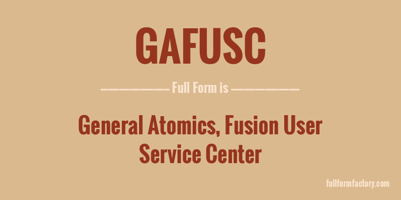 gafusc-full-form