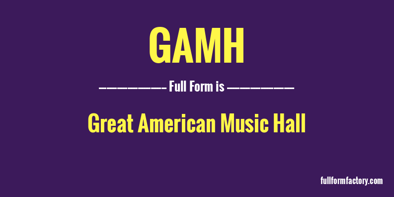 gamh-full-form