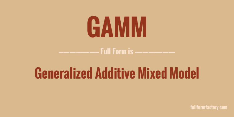 gamm-full-form
