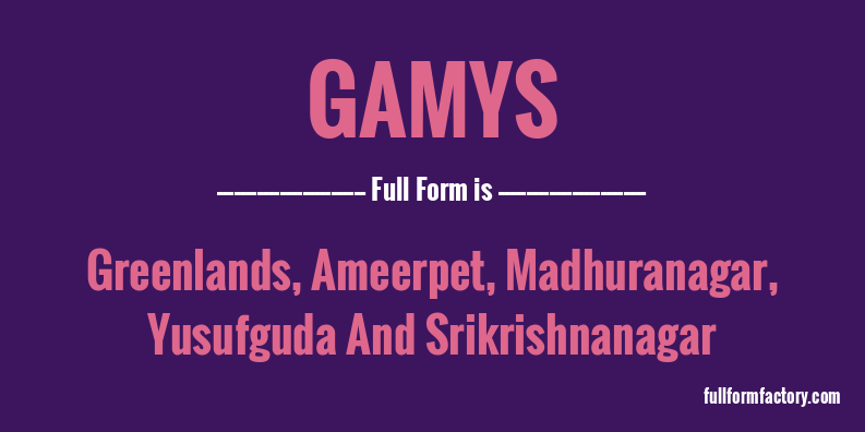 gamys-full-form