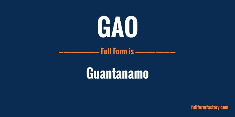 gao-full-form