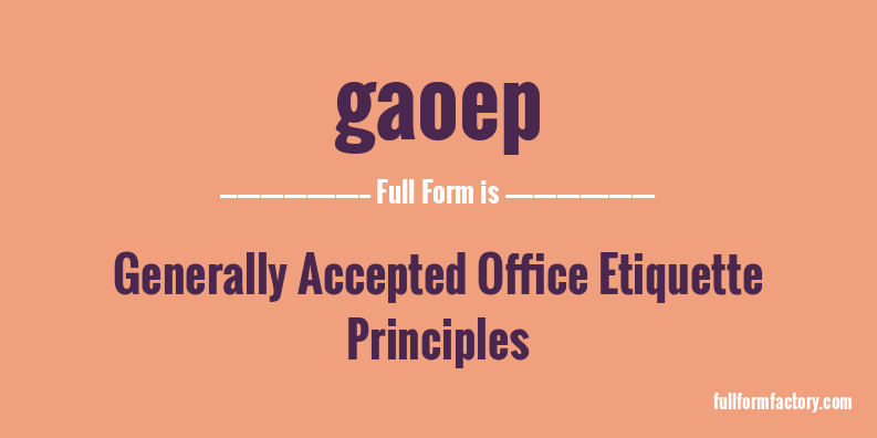 gaoep-full-form