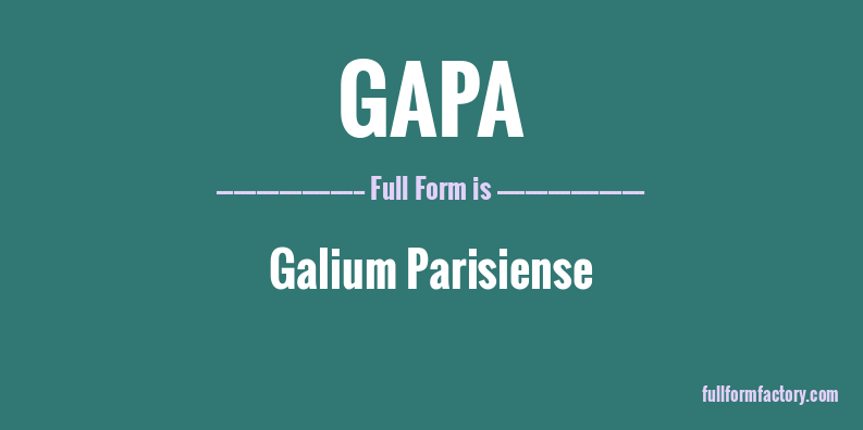gapa-full-form
