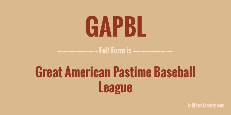 gapbl-full-form