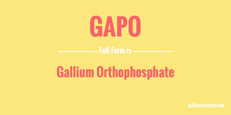 gapo-full-form