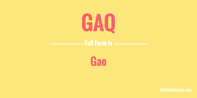 gaq-full-form