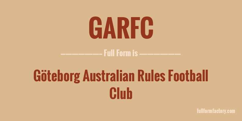garfc-full-form
