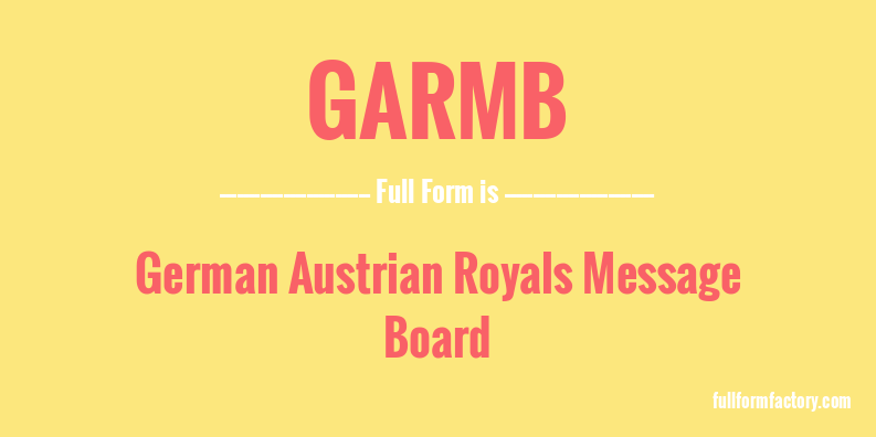 garmb-full-form