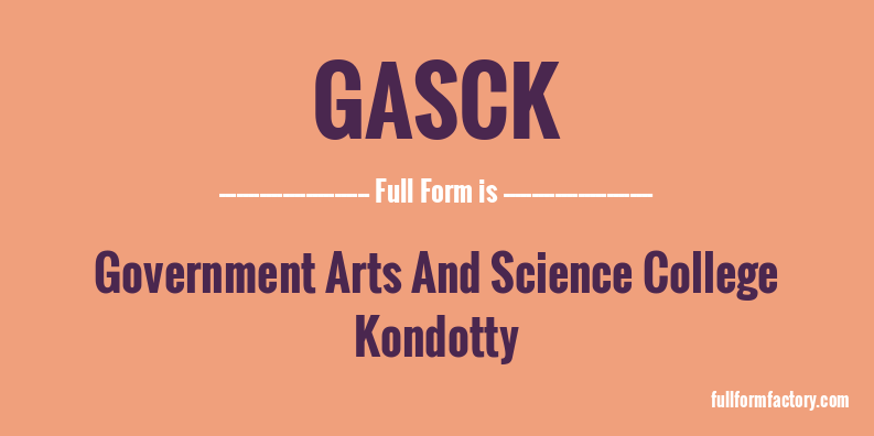 gasck-full-form