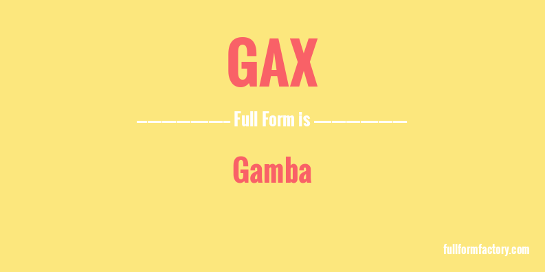 gax-full-form