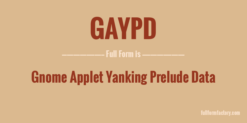 gaypd-full-form