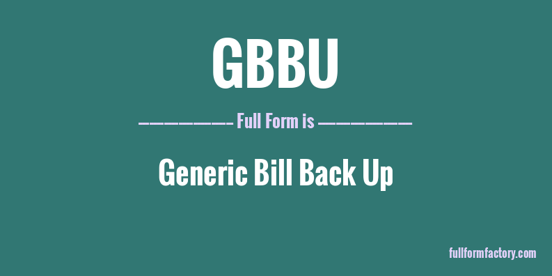 gbbu-full-form
